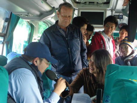 Director José Fernando Peña Moreno entrevista durante la realizanción del Concurso Nacional de Bandas musicales Paipa- Boyaca